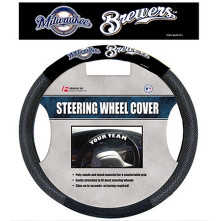 Fremont Die Fremont Die Milwaukee Brewers - Poly-Suede Steering Wheel Cover 68508